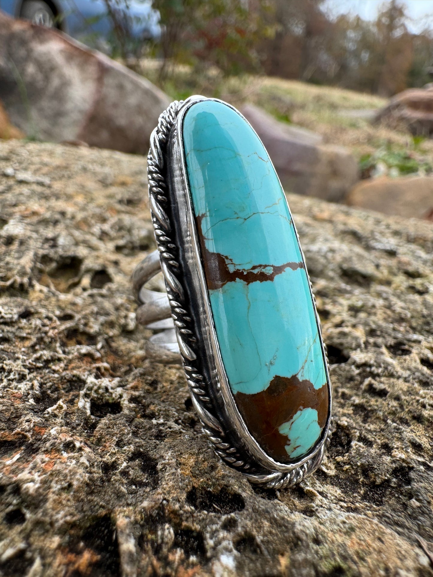 Number Eight Turquoise Ring size 8.5