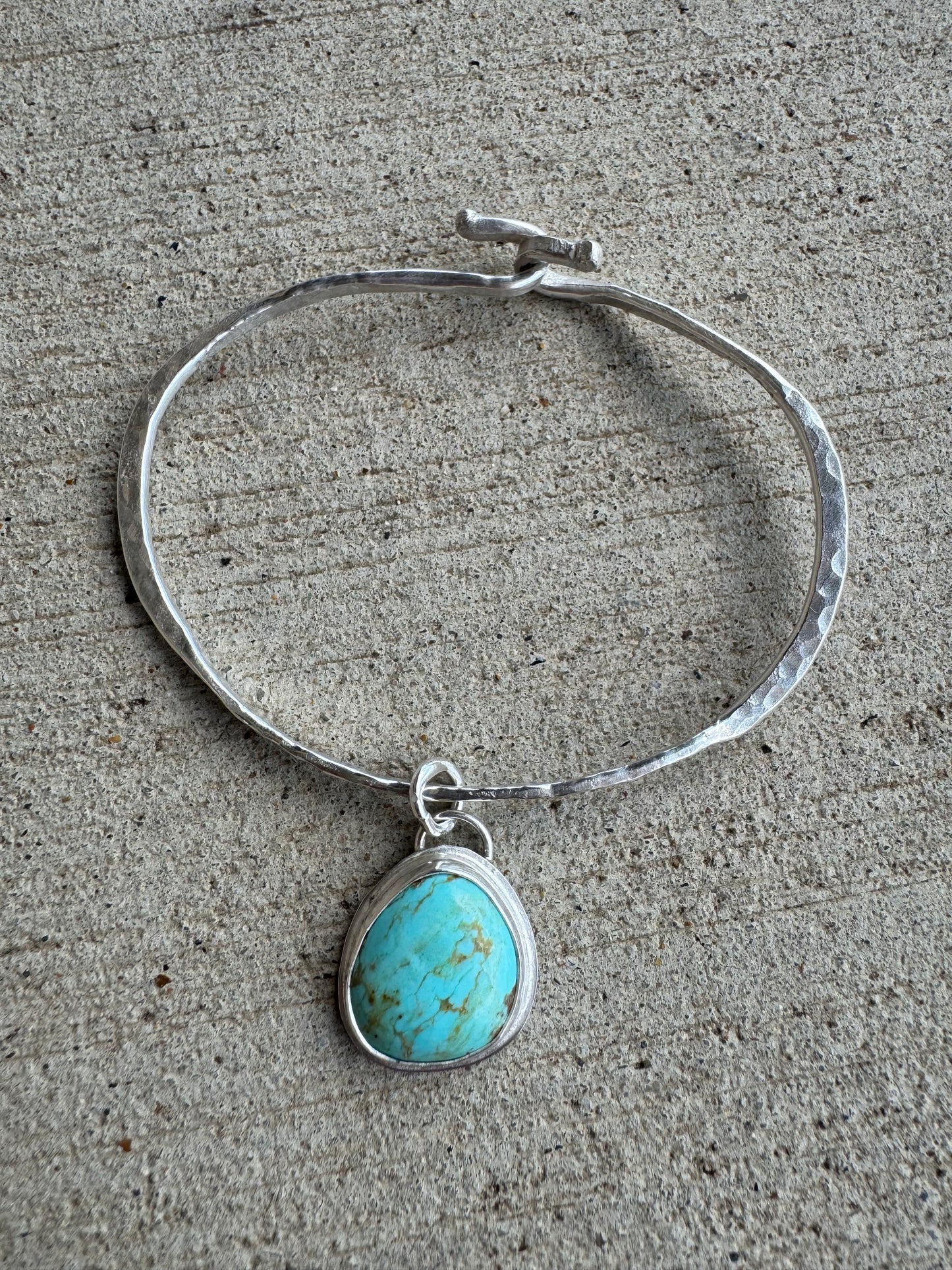 Turquoise Hammered Bangle