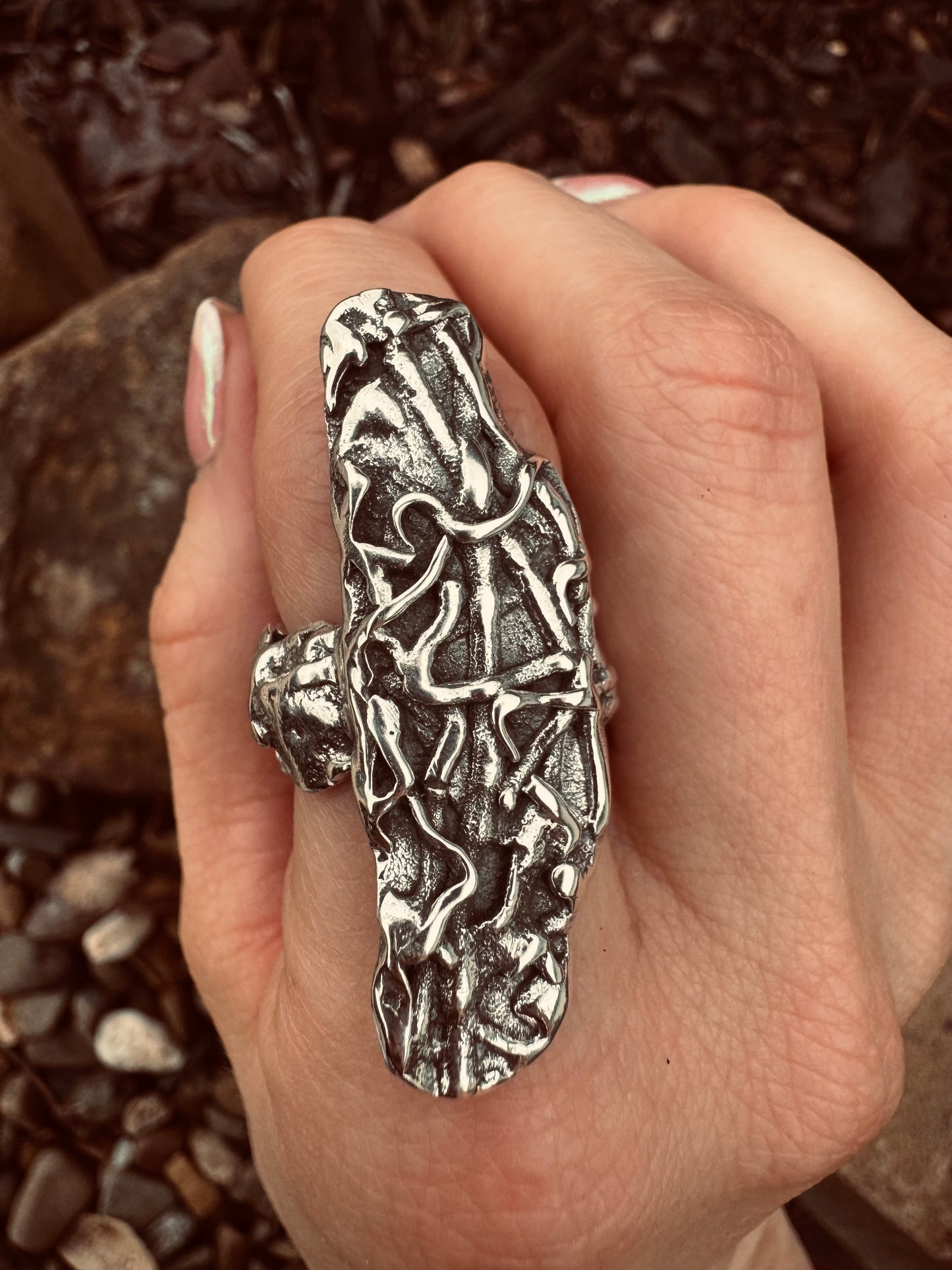 Brutalist Statement Ring size 7