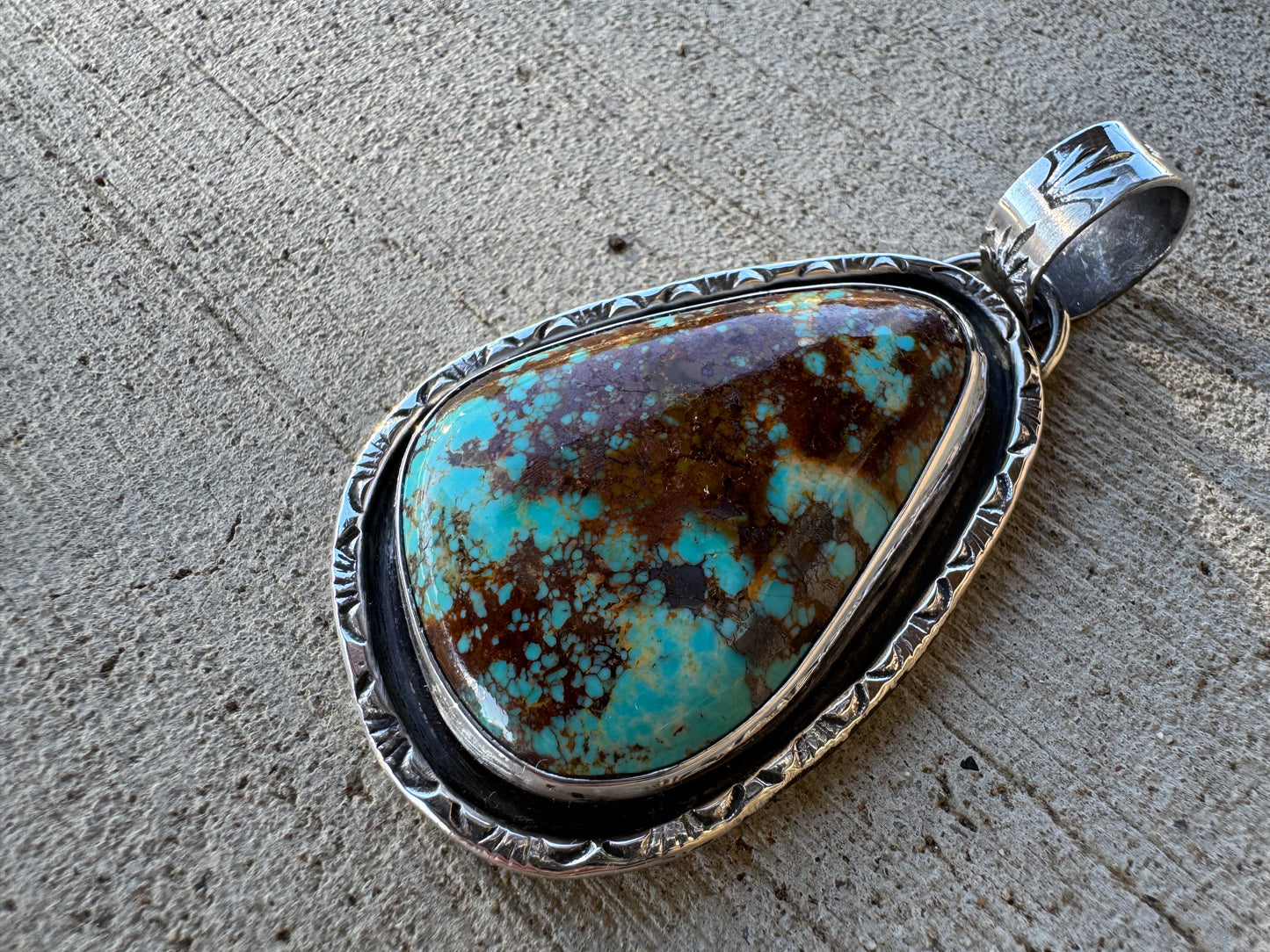 Large Royston turquoise Pendant