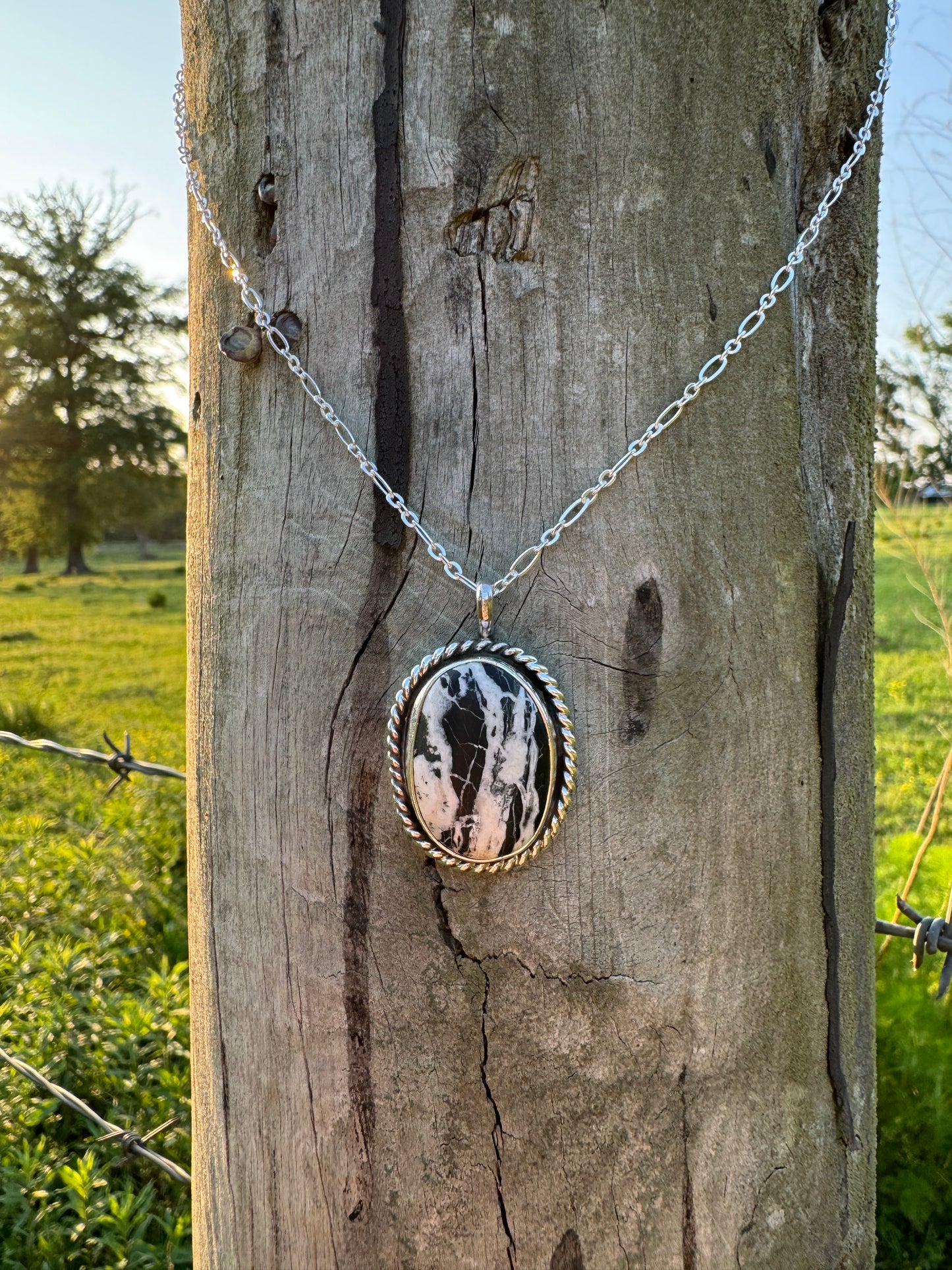 White Buffalo turquoise Pendant
