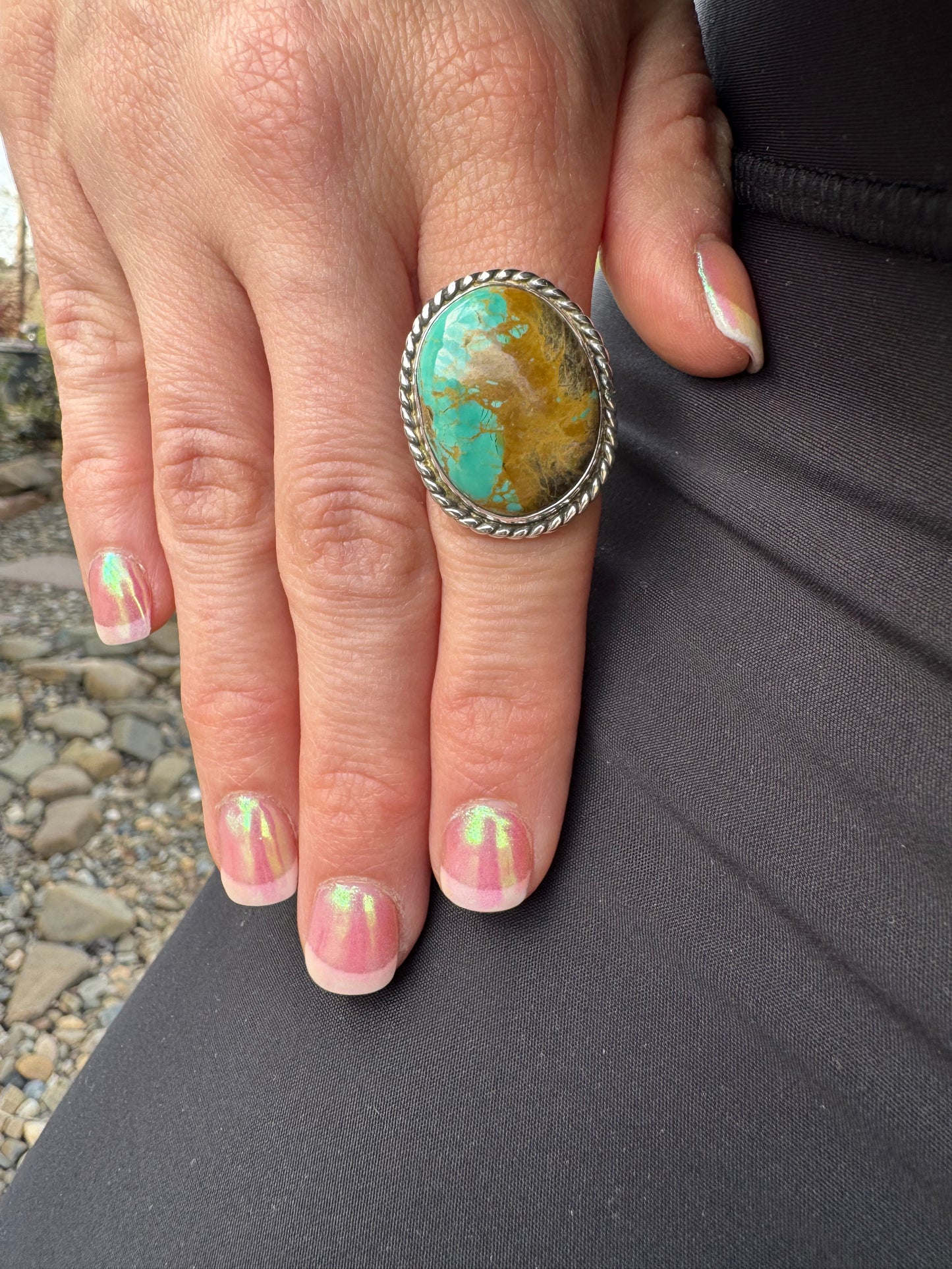 Tyrone turquoise Ring size 7