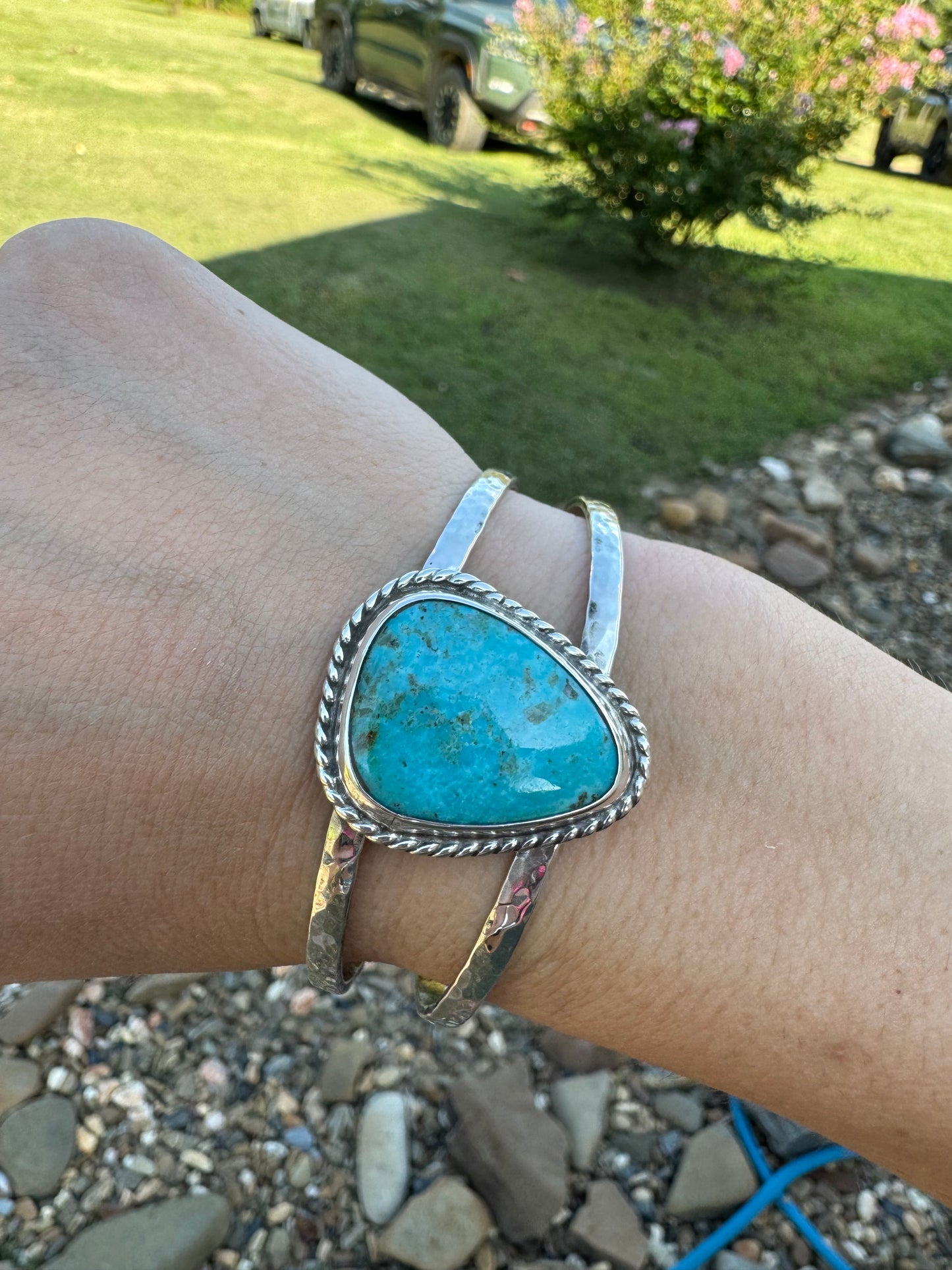 Kingman turquoise cuff bracelet