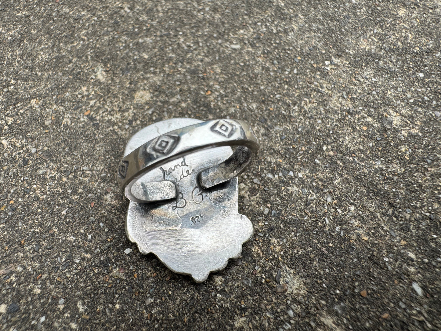 Turquoise Scroll Ring size 8
