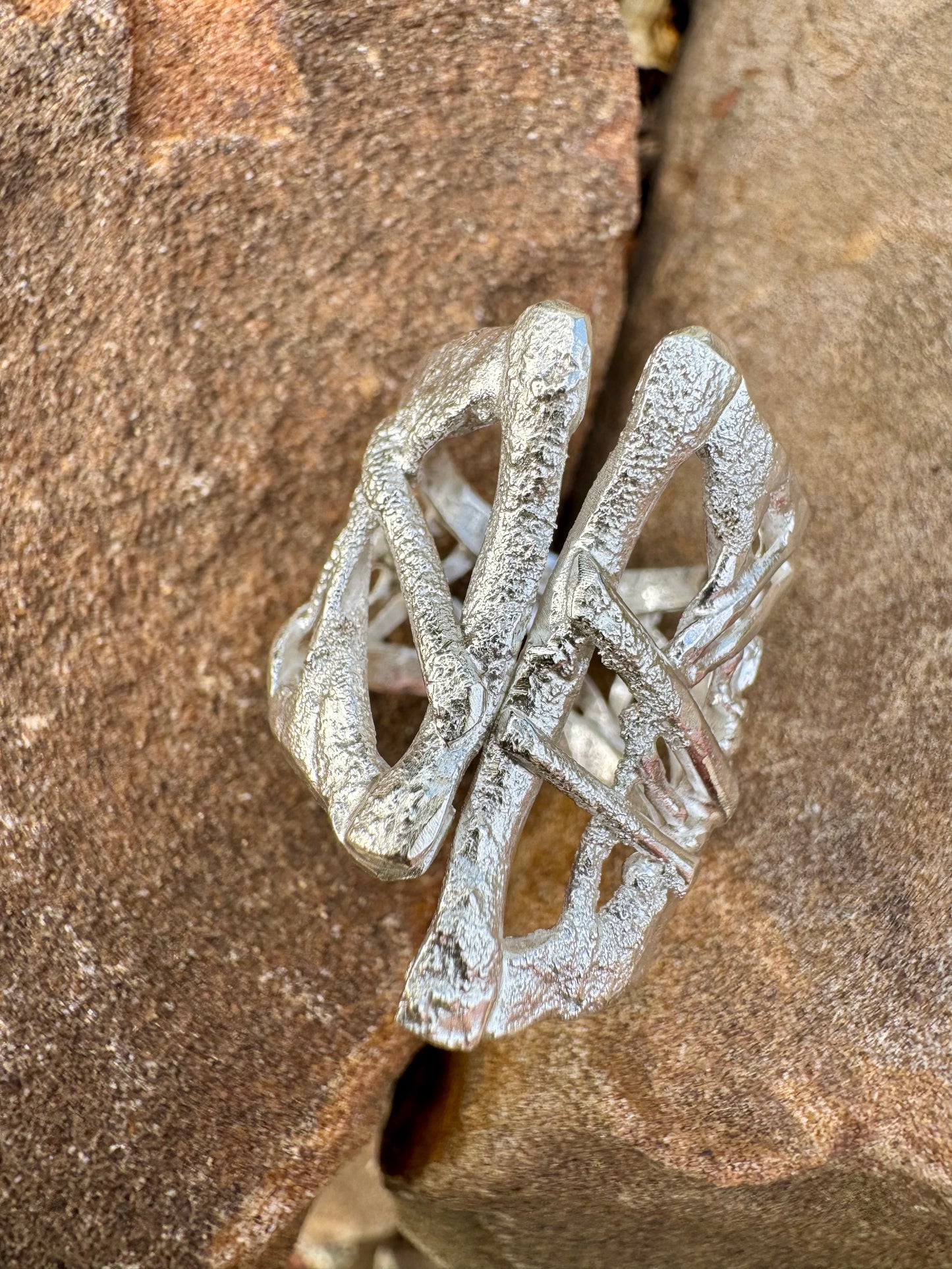 Rustic Forged Adjustable Ring size 7.5-9.5