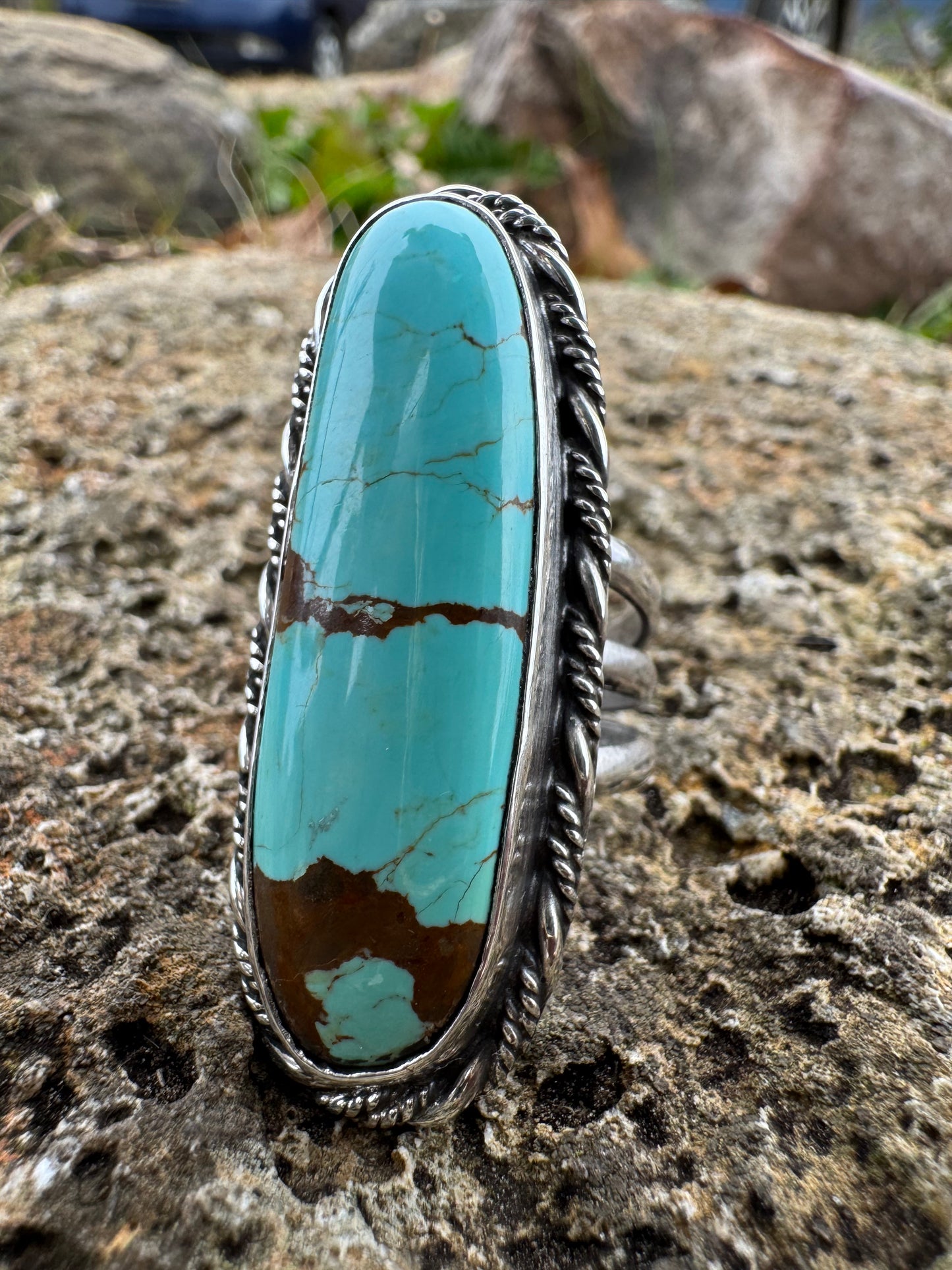 Number Eight Turquoise Ring size 8.5