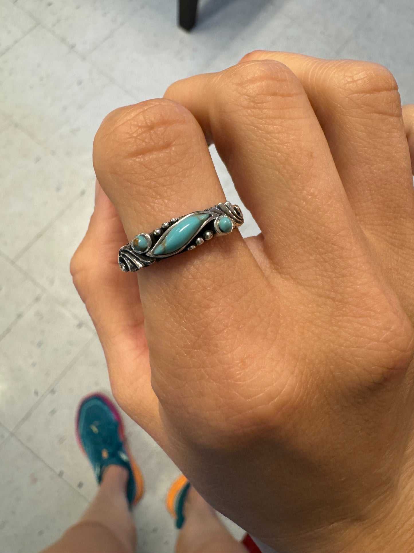 Size 8 turquoise ring for Paula