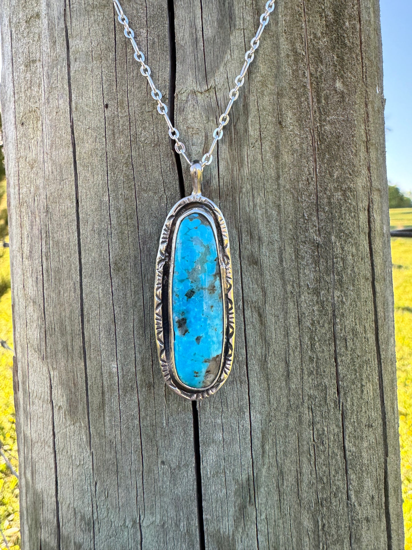 Shadow Box Kingman turquoise pendant