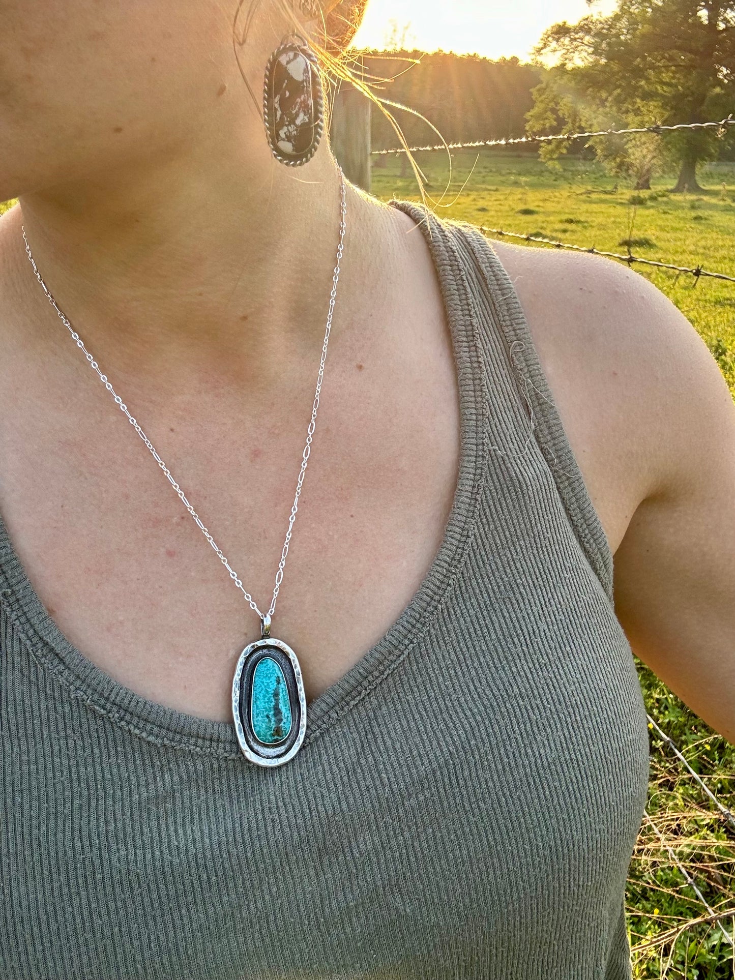 Turquoise Shadowbox Pendant