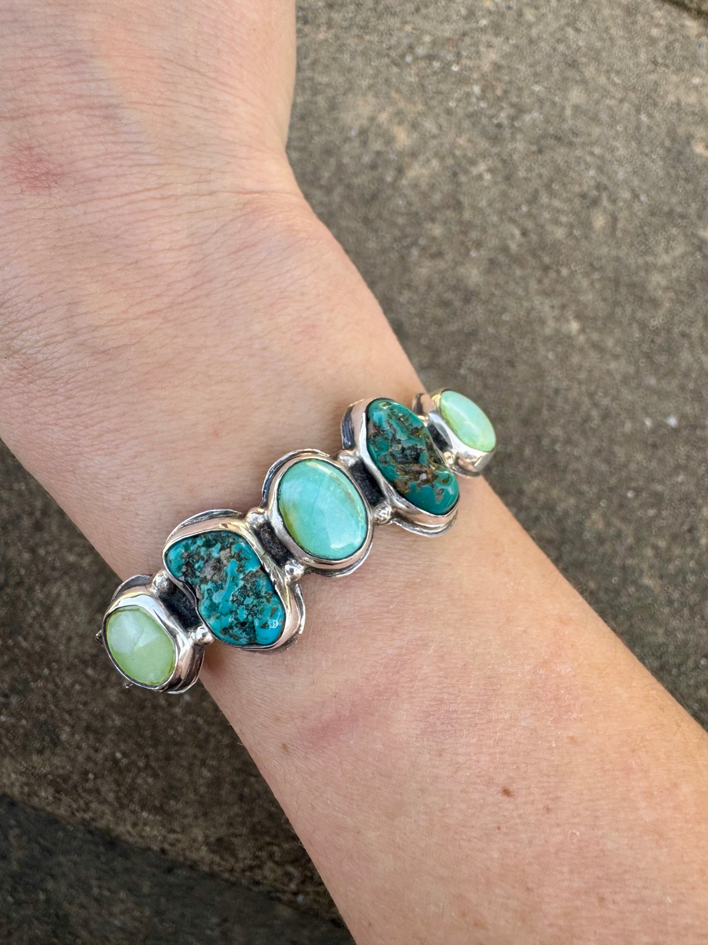 Mixed turquoise Stacker Cuff