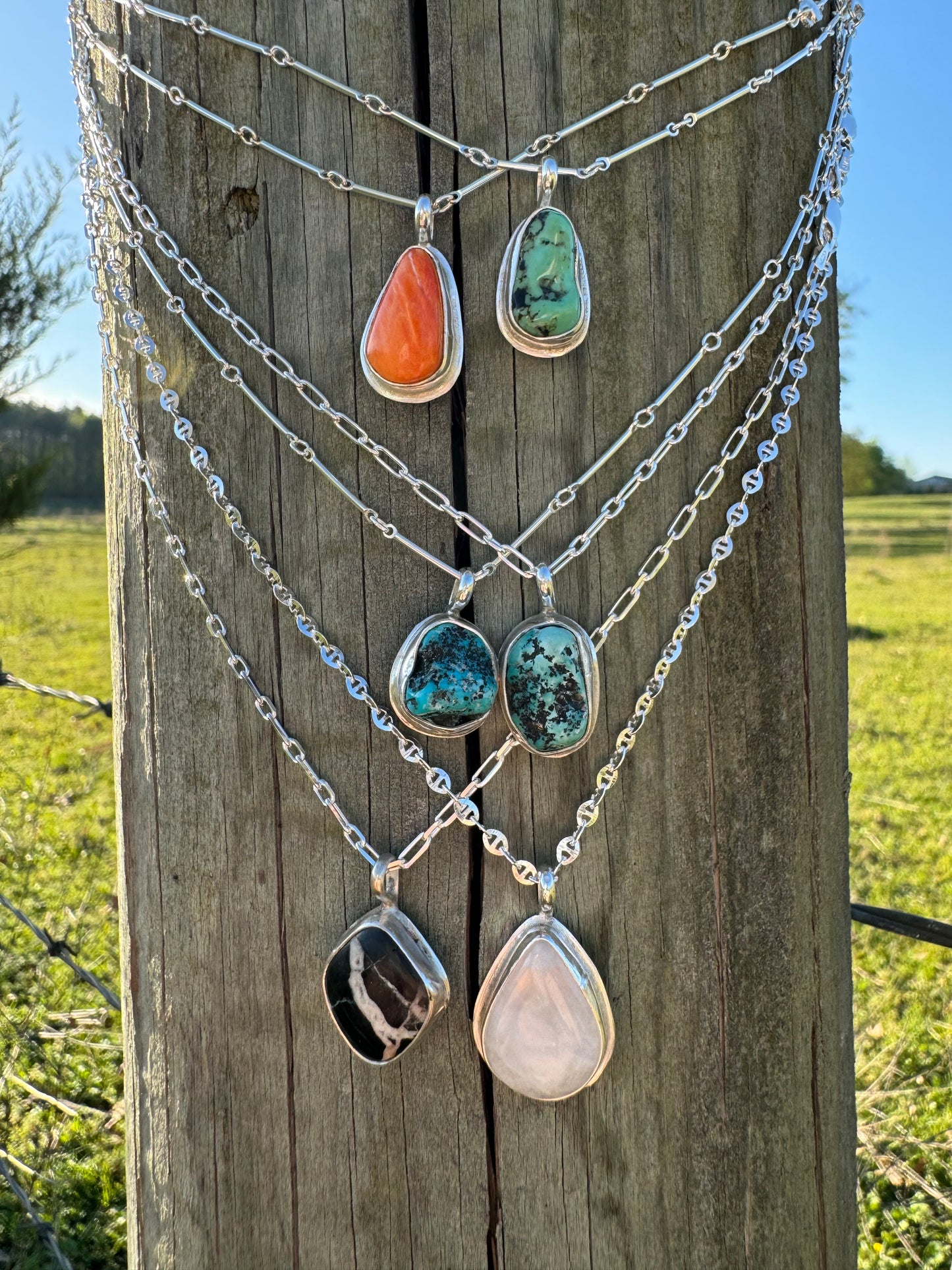 Kingman turquoise dainty pendant