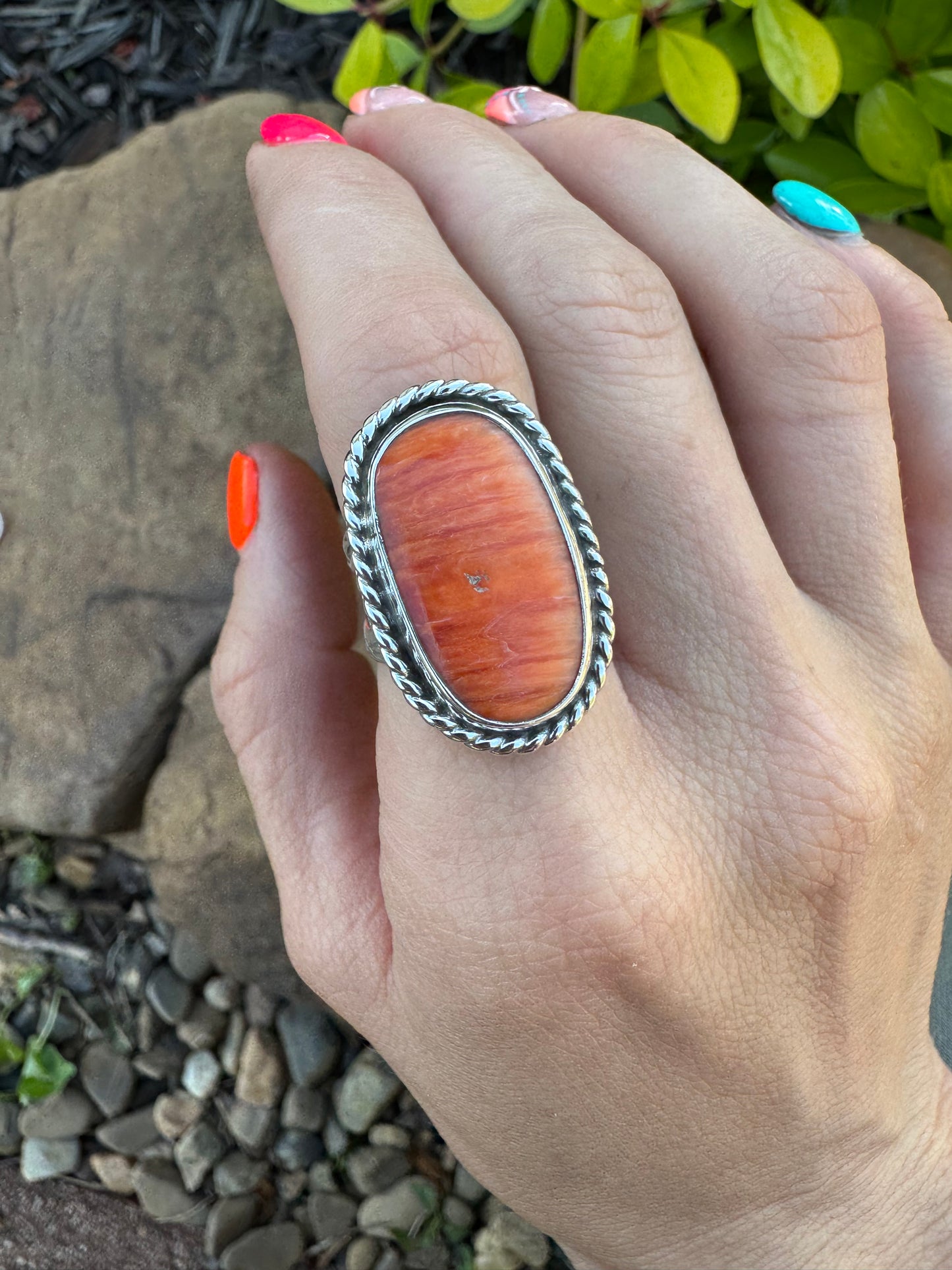 Spiny oyster statement ring