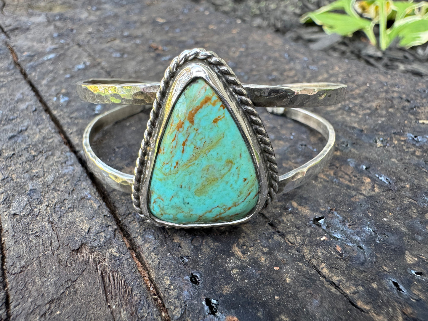 Triangle turquoise cuff