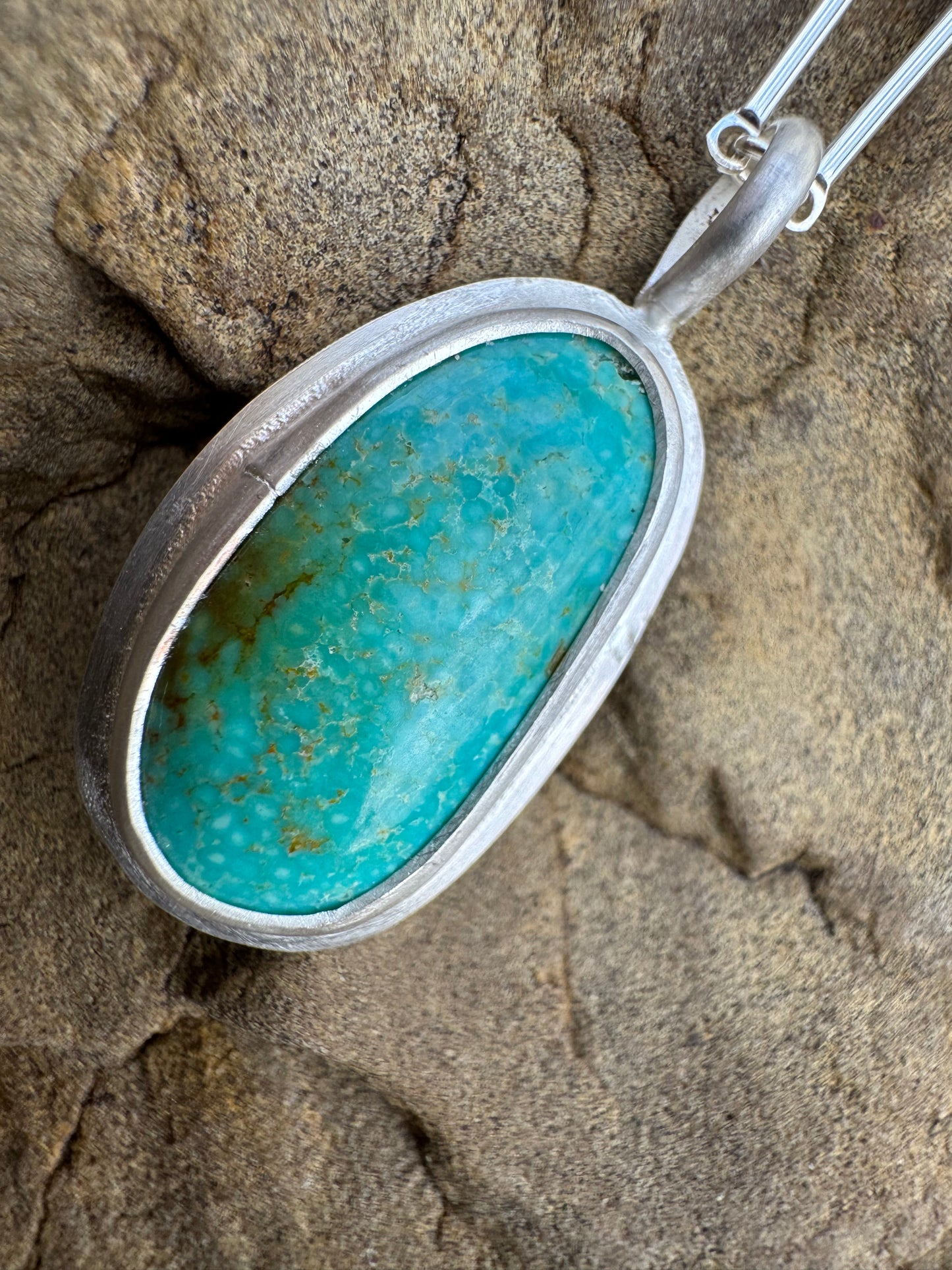 Dainty turquoise pendant
