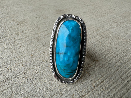Blue Kingman turquoise ring size 8.5
