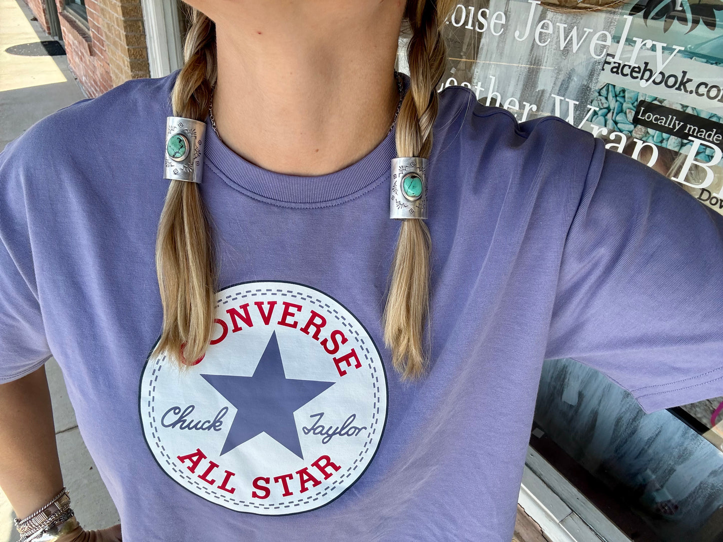 Turquoise Pony tail Holders Set of 2