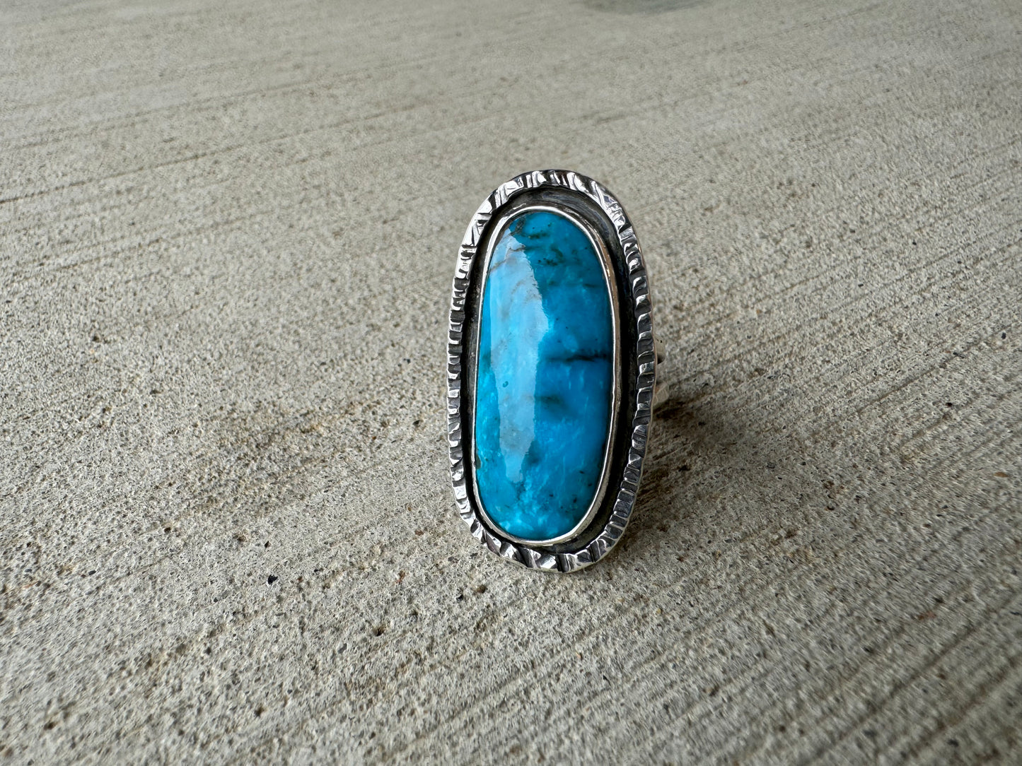 Blue Kingman turquoise ring size 8.5