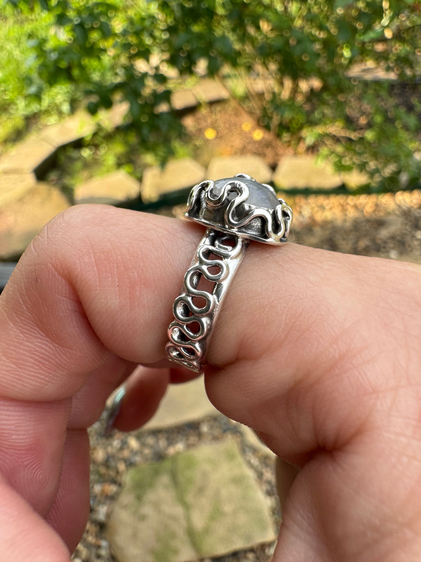 Moonlit Heirloom Moonstone Ring size 6