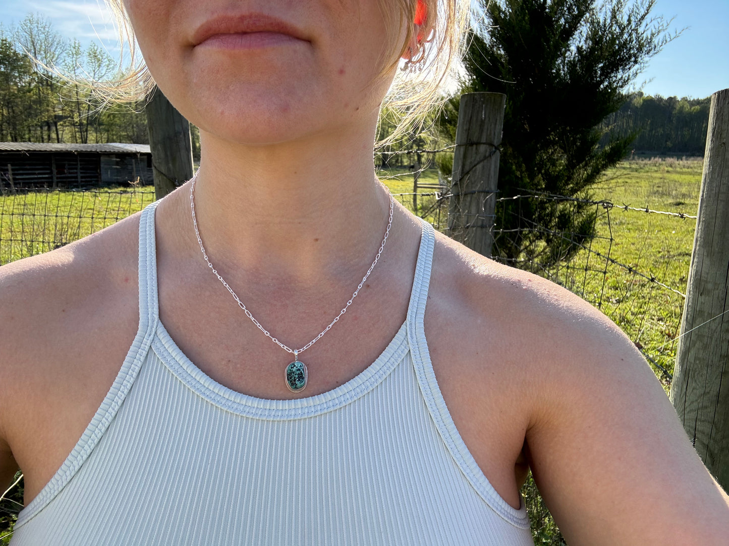 Moreno turquoise dainty pendant