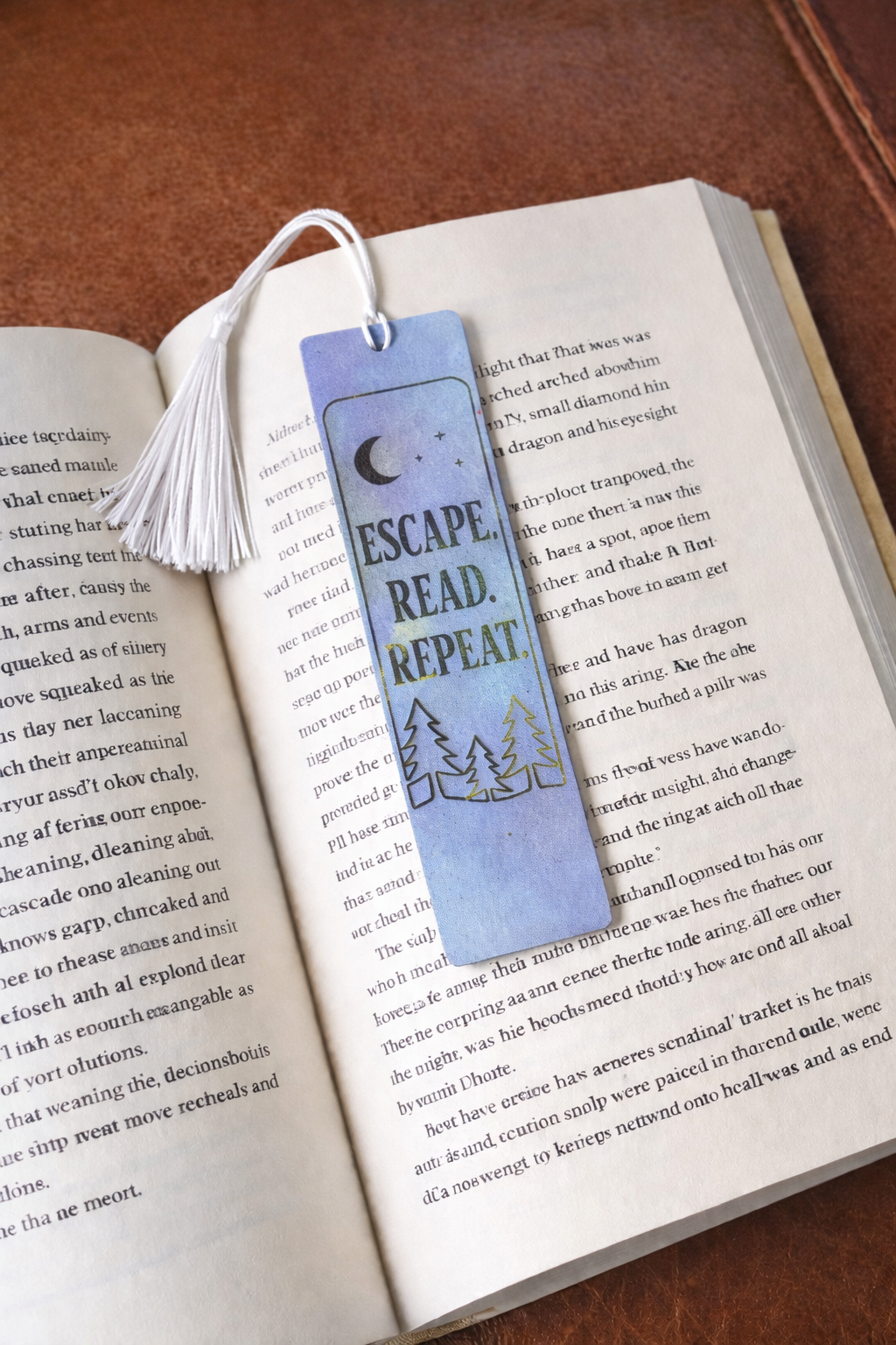 Painted and Engraved Wood Bookmarks