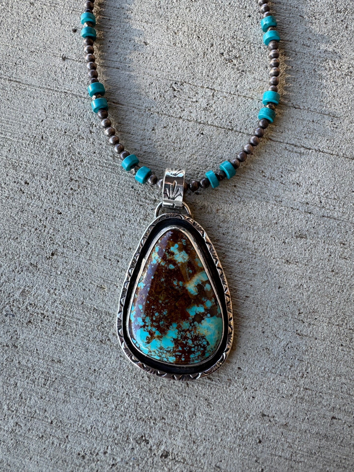 Large Royston turquoise Pendant