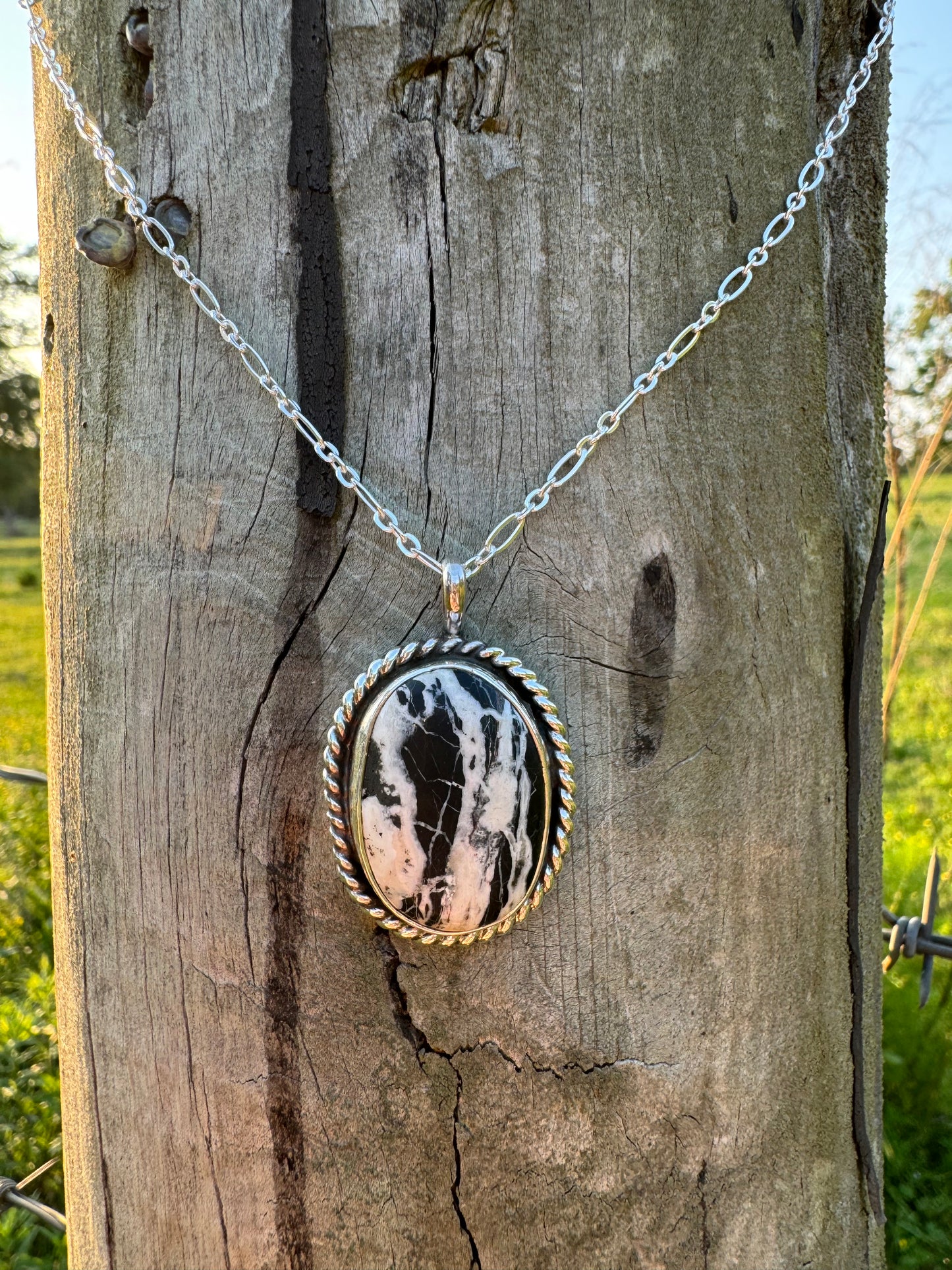 White Buffalo turquoise Pendant