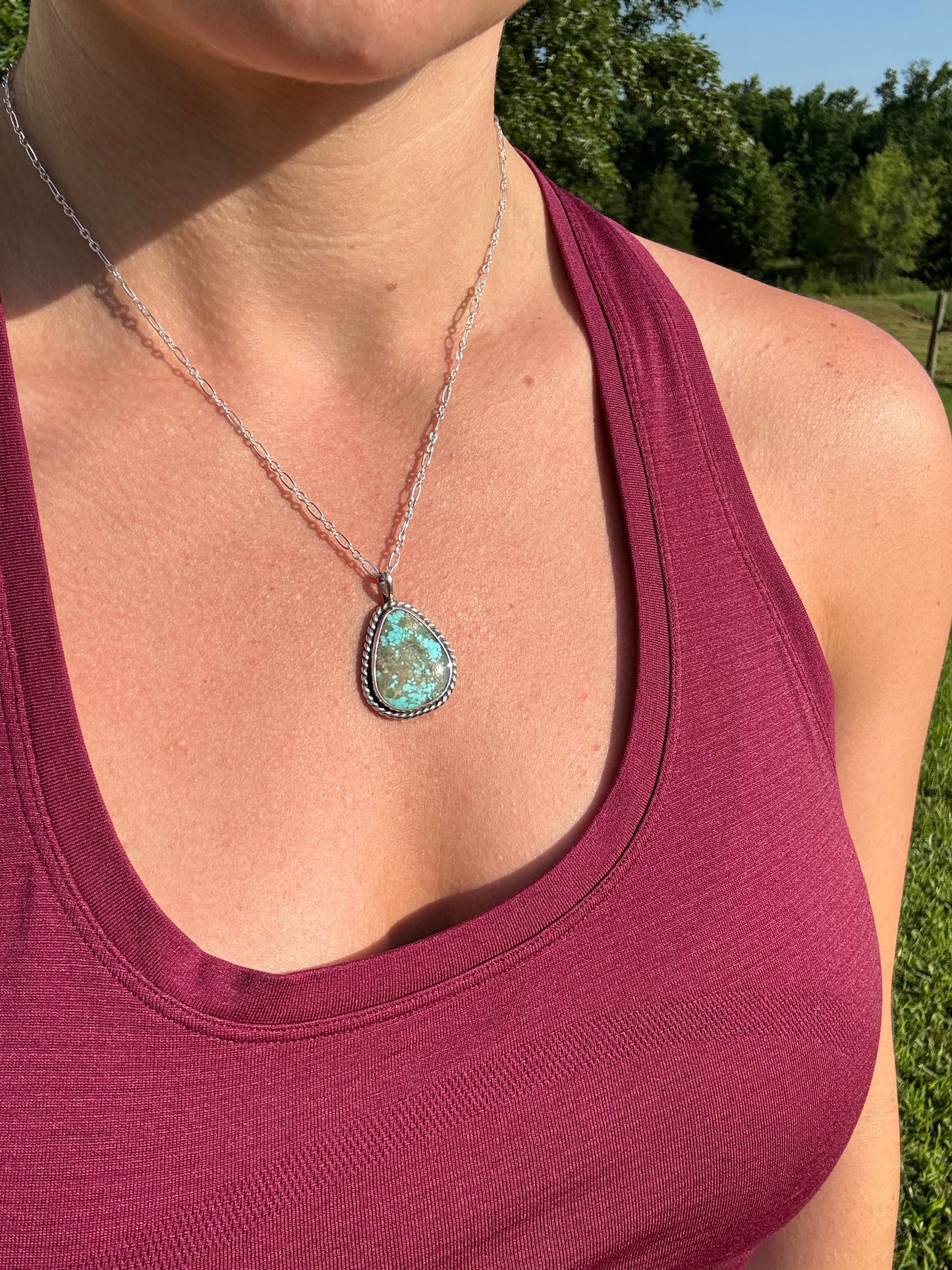 Kingman turquoise pendant