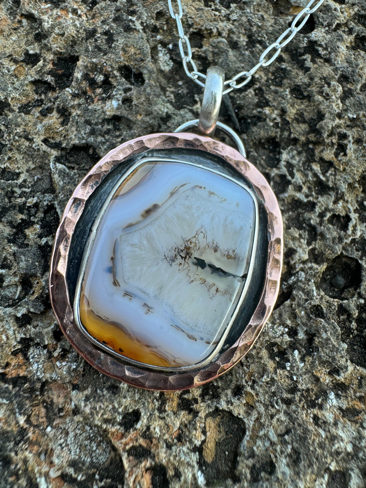 Montana Agate with Copper accent