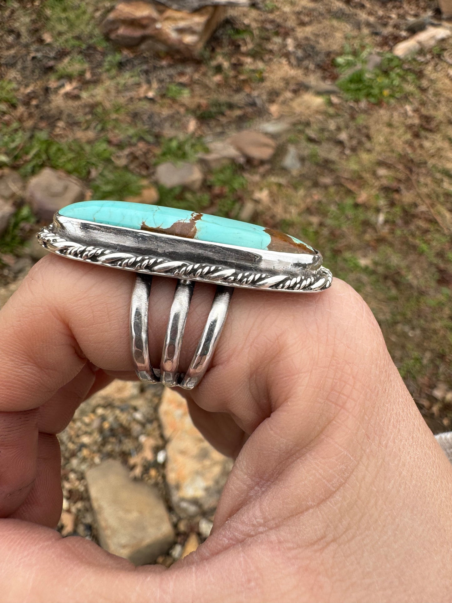 Number Eight Turquoise Ring size 8.5
