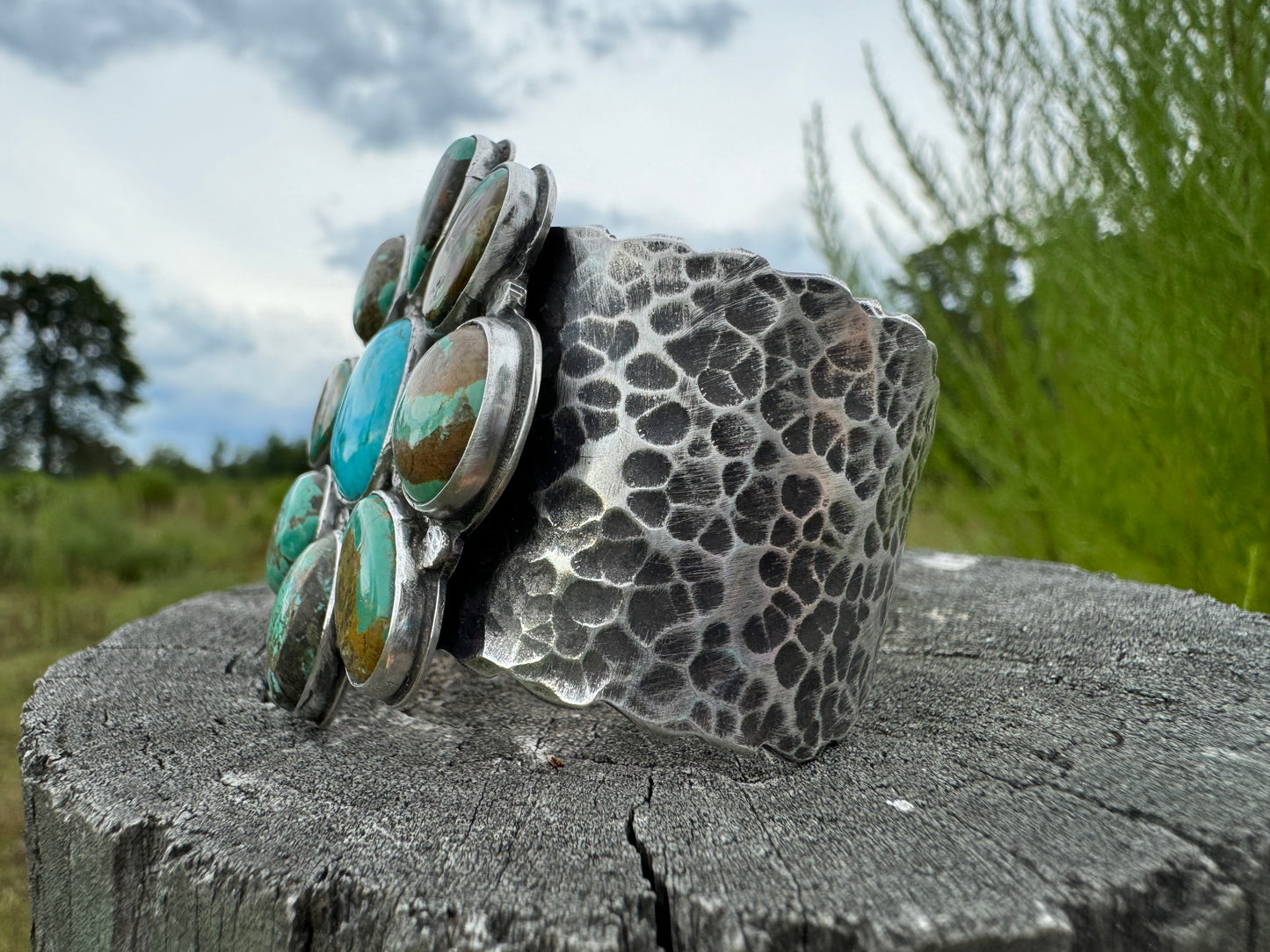 Tyrone turquoise Blossom cuff