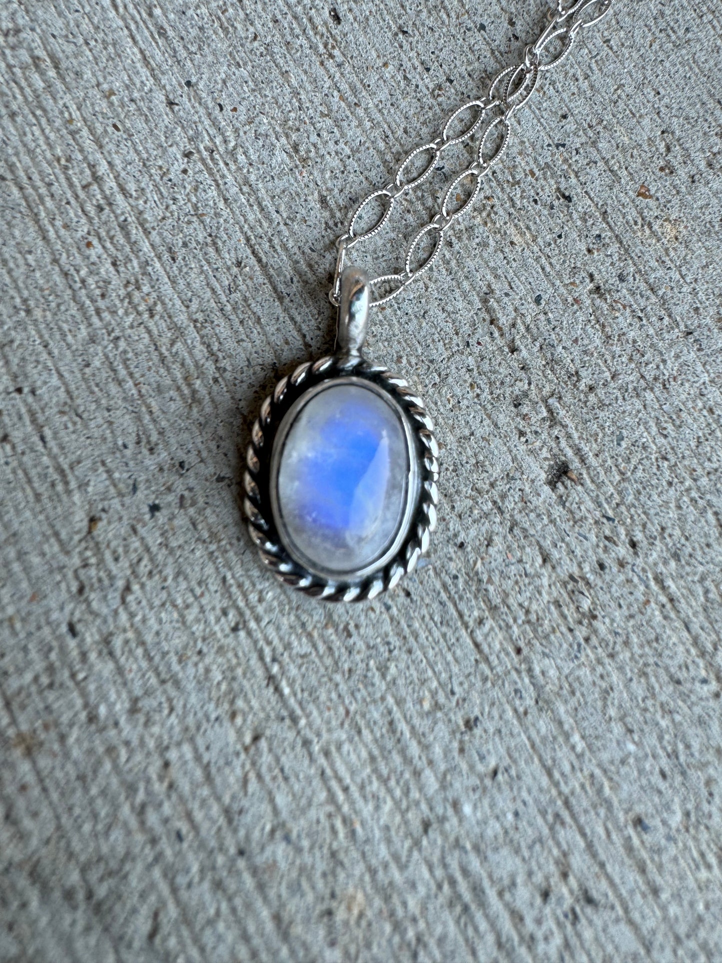 Dainty moonstone pendant