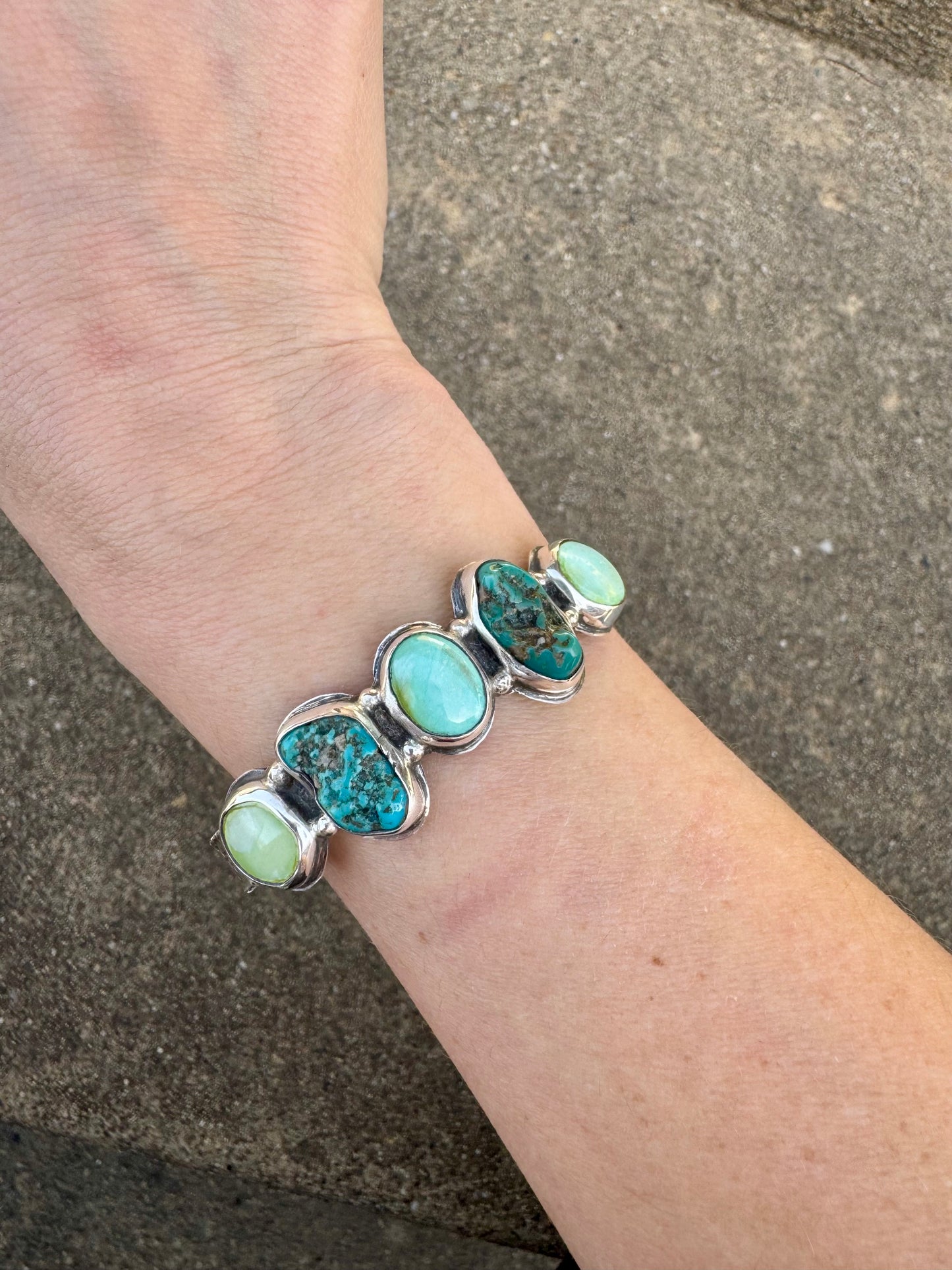 Mixed turquoise Stacker Cuff