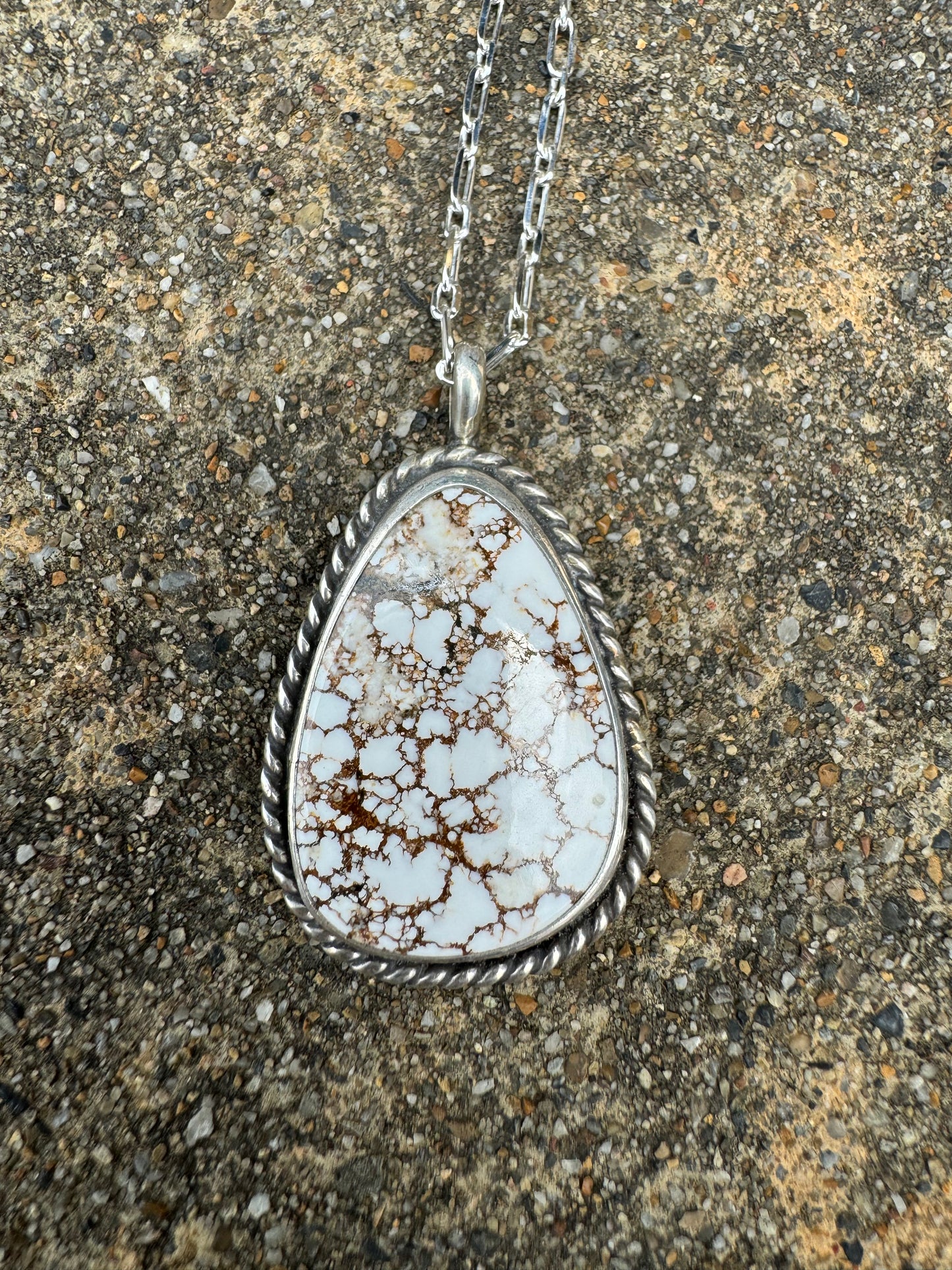 Wild horse magnesite necklace