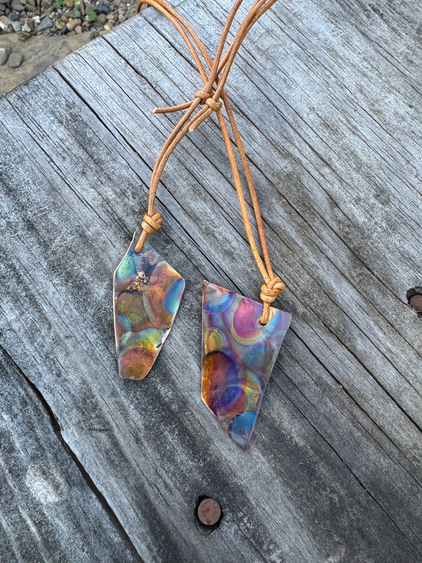 Logan’s Fire-Colored Copper necklace