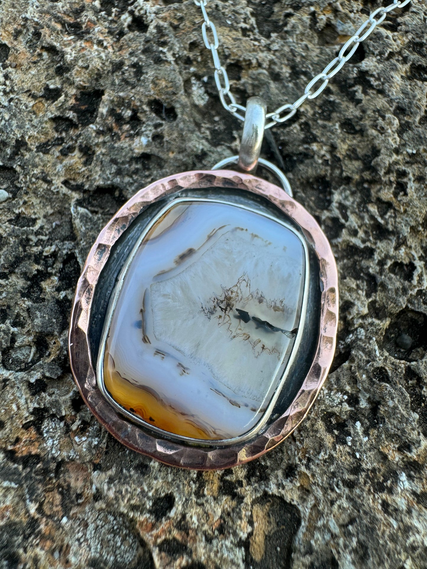 Montana Agate with Copper accent