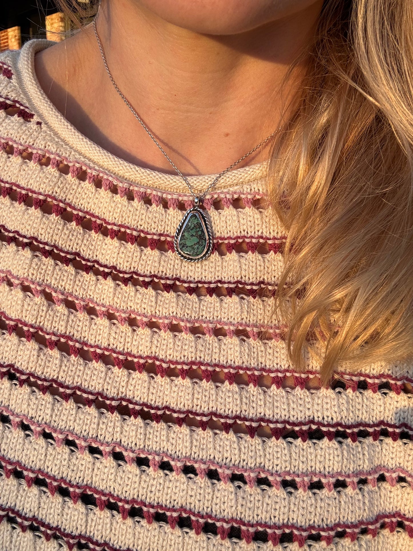 Green Kingman Turquoise Pendant