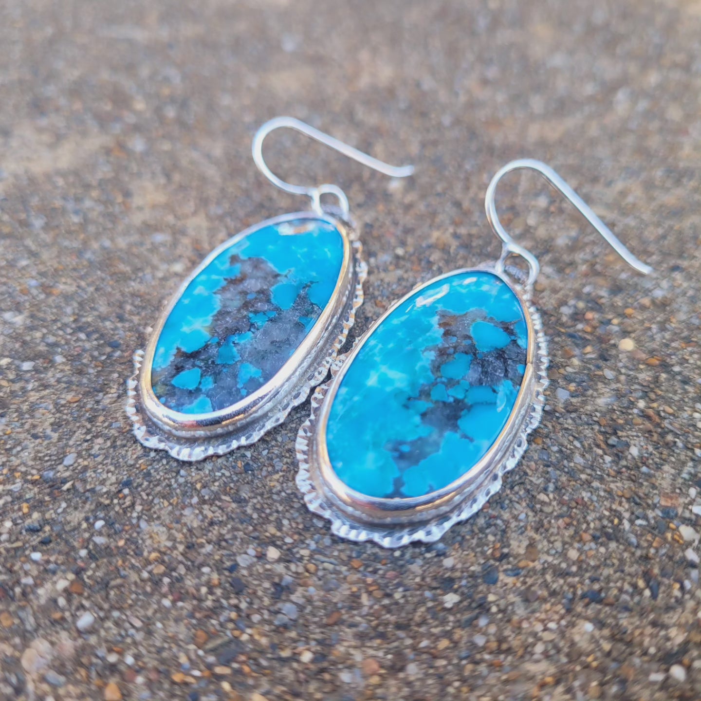 Kingman turquoise earrings