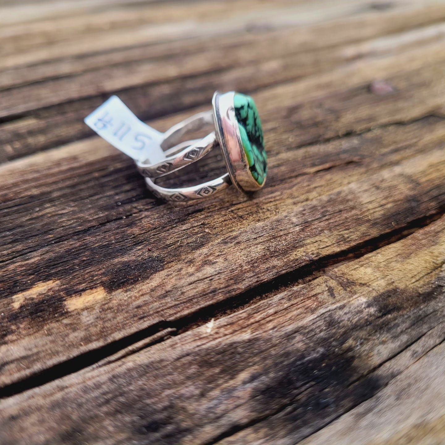 Kingman turquoise nugget ring size 8