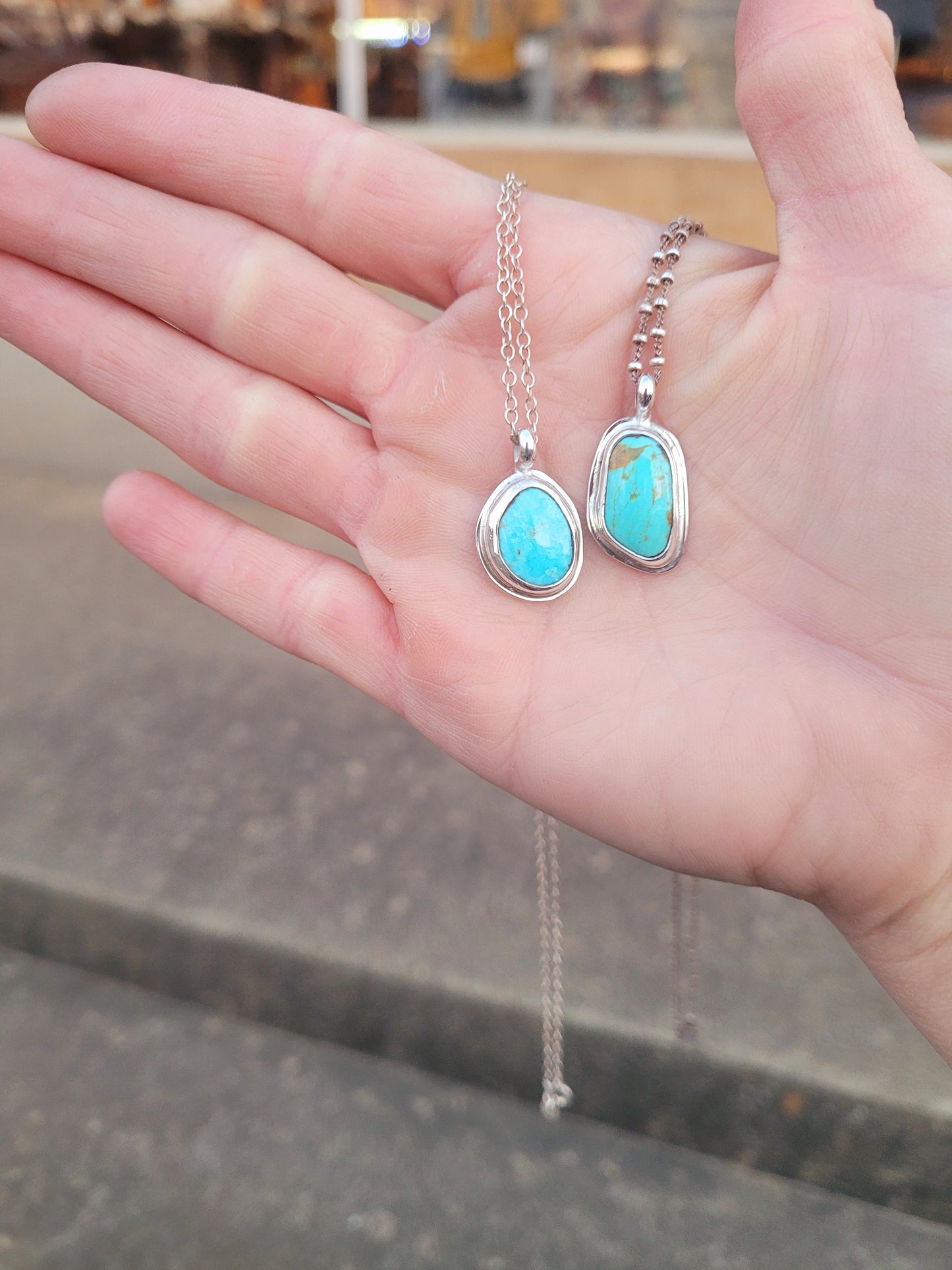 Dainty turquoise pendant