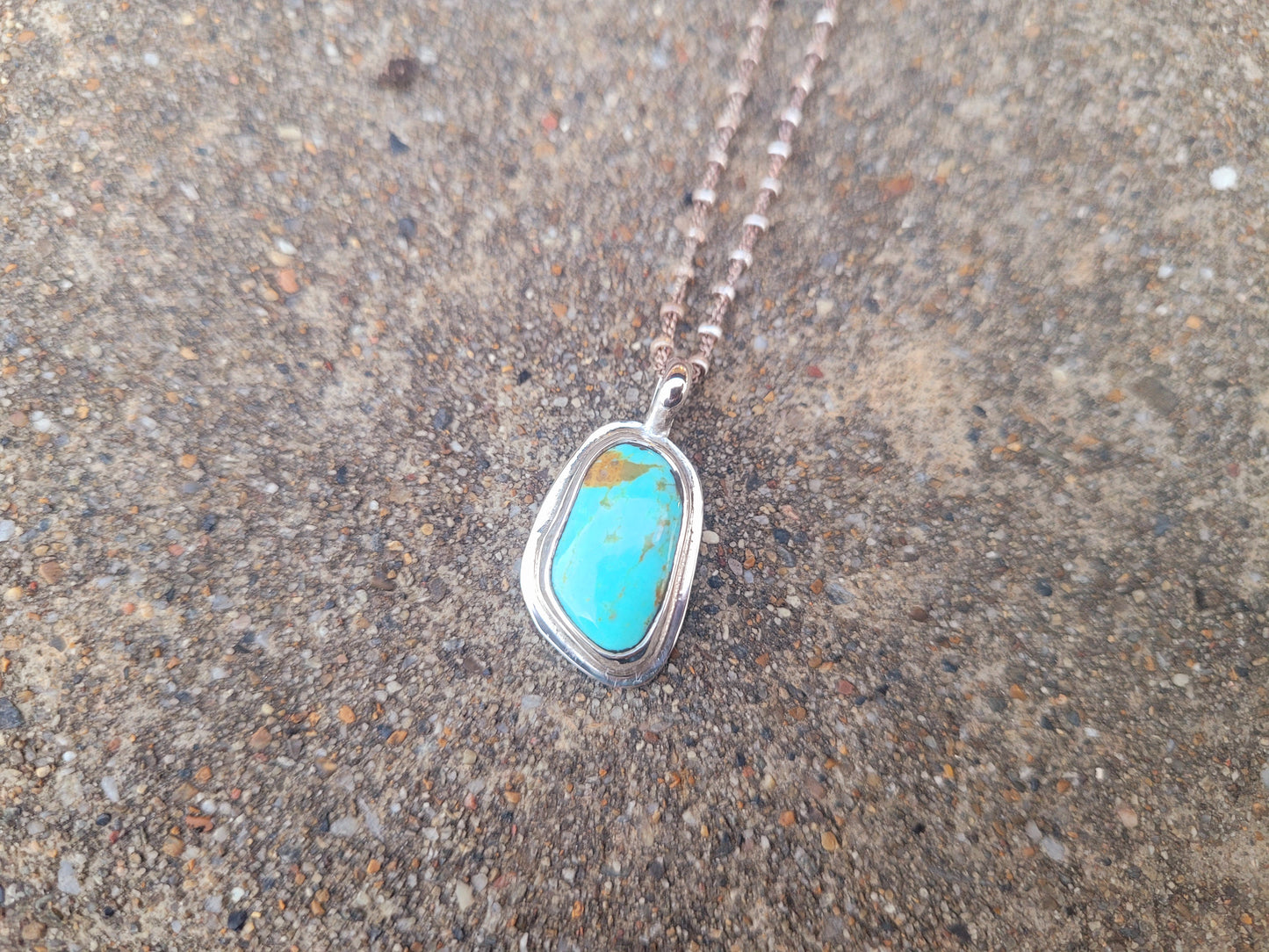 Dainty turquoise pendant