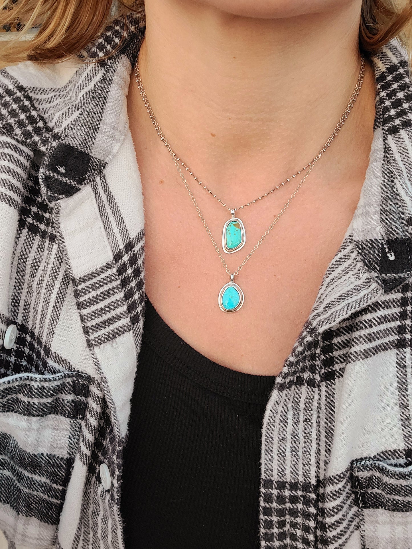 Dainty turquoise pendant