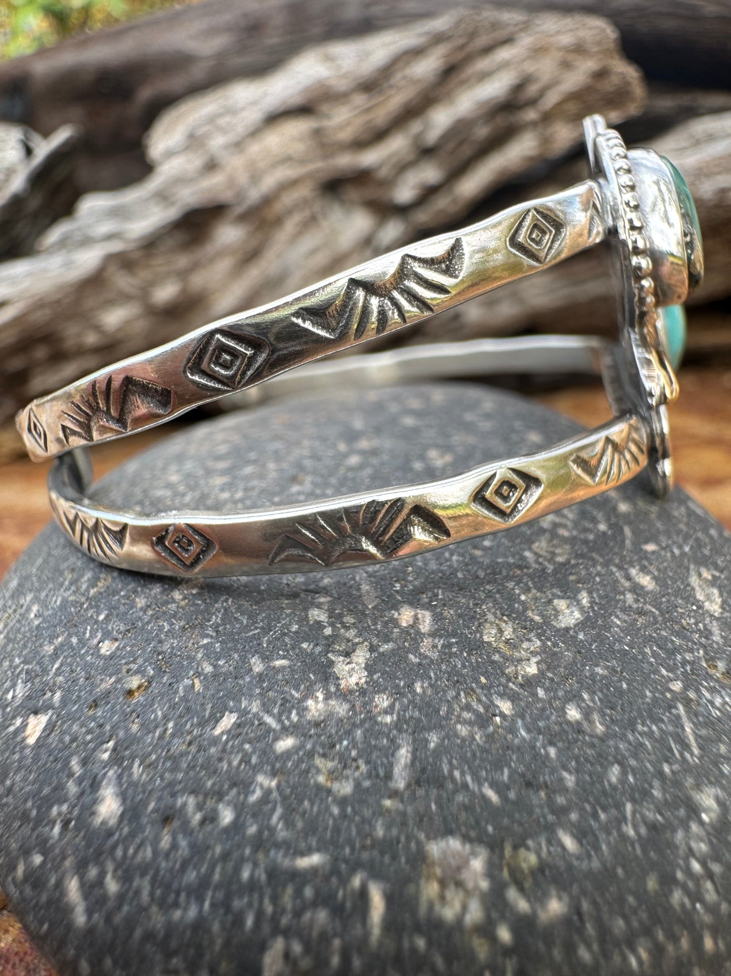 Campitos Turquoise Feather Cuff
