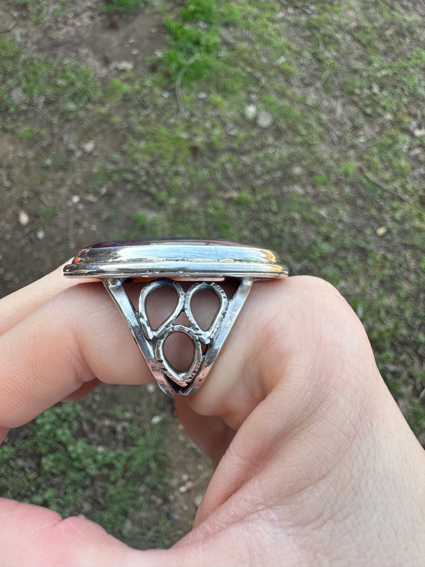Labradorite Statement ring size 8.5