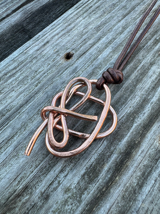 Twisted copper necklace by Logan
