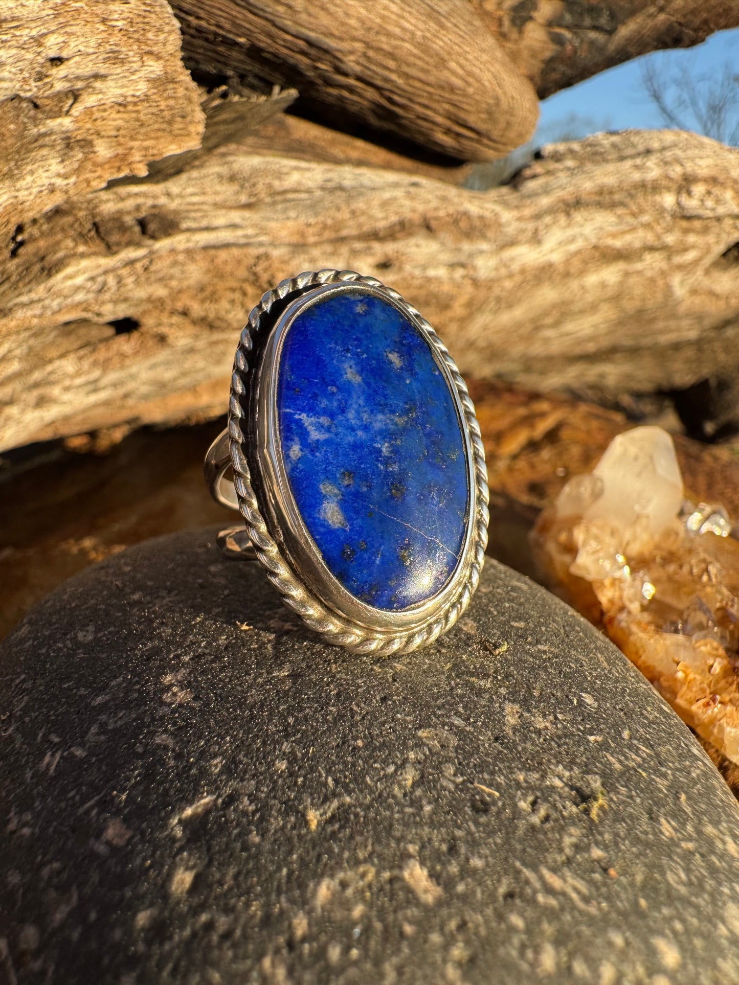 Royal Blue Lapis Lazuli Ring size 9