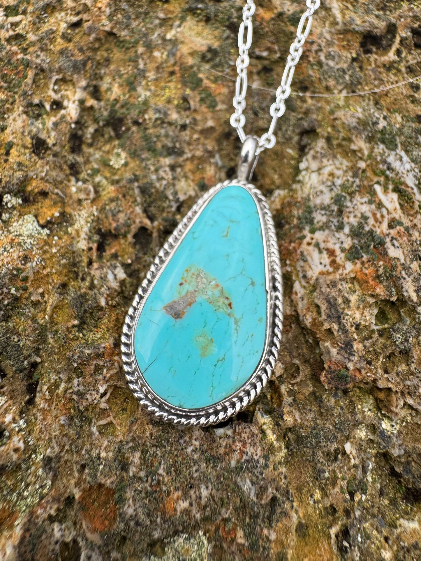 Tear drop Turquoise pendant