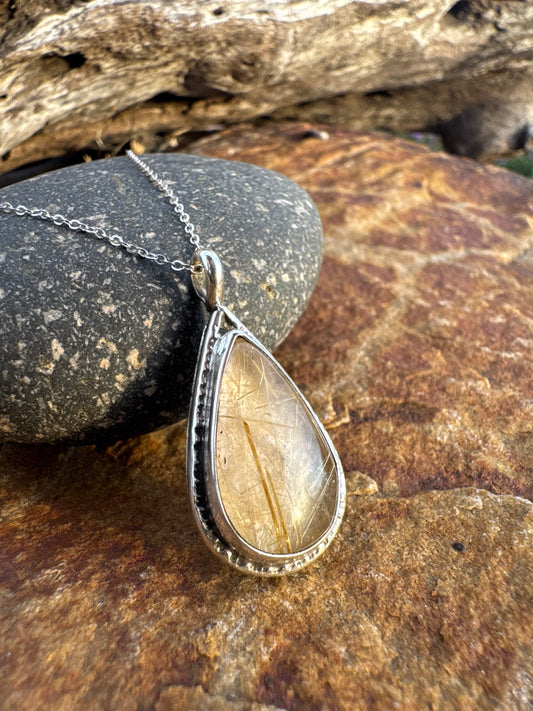 Rutilated quartz Necklace