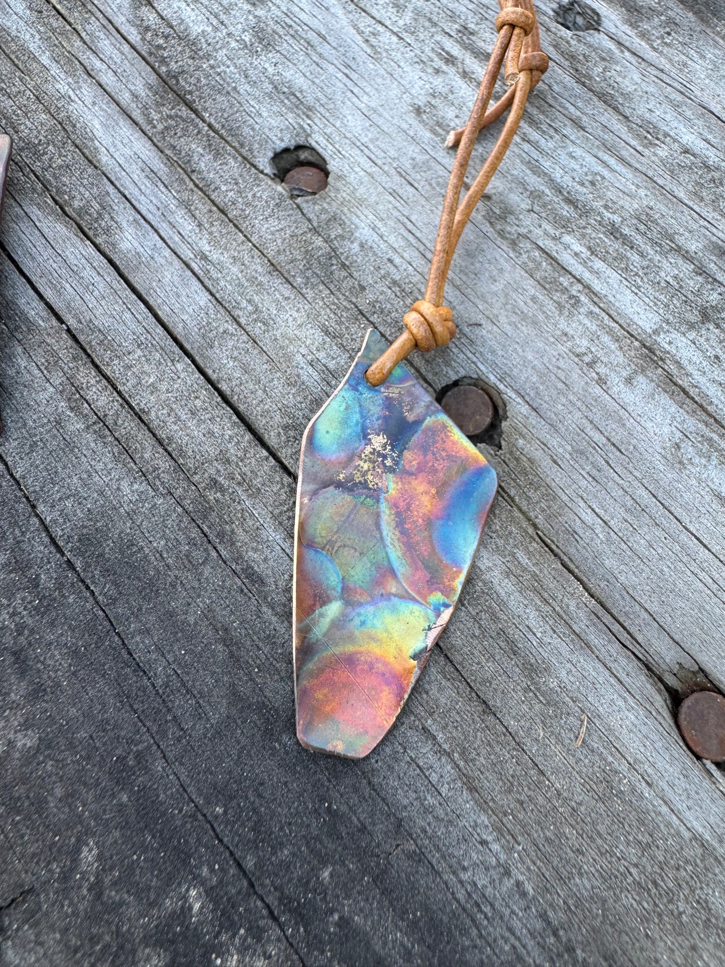 Logan’s Fire-Colored Brass necklace