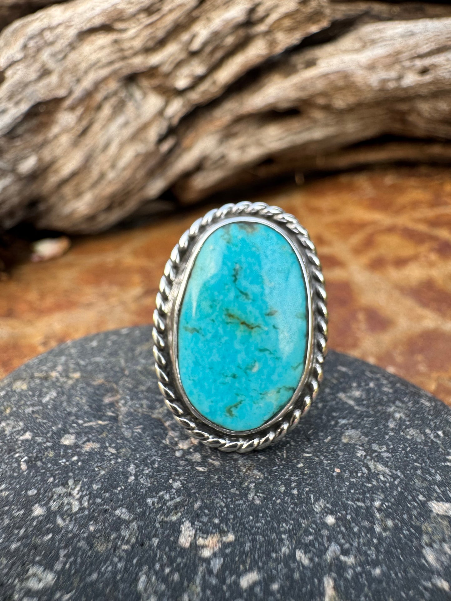 Classic Tyrone Turquoise Ring size 8
