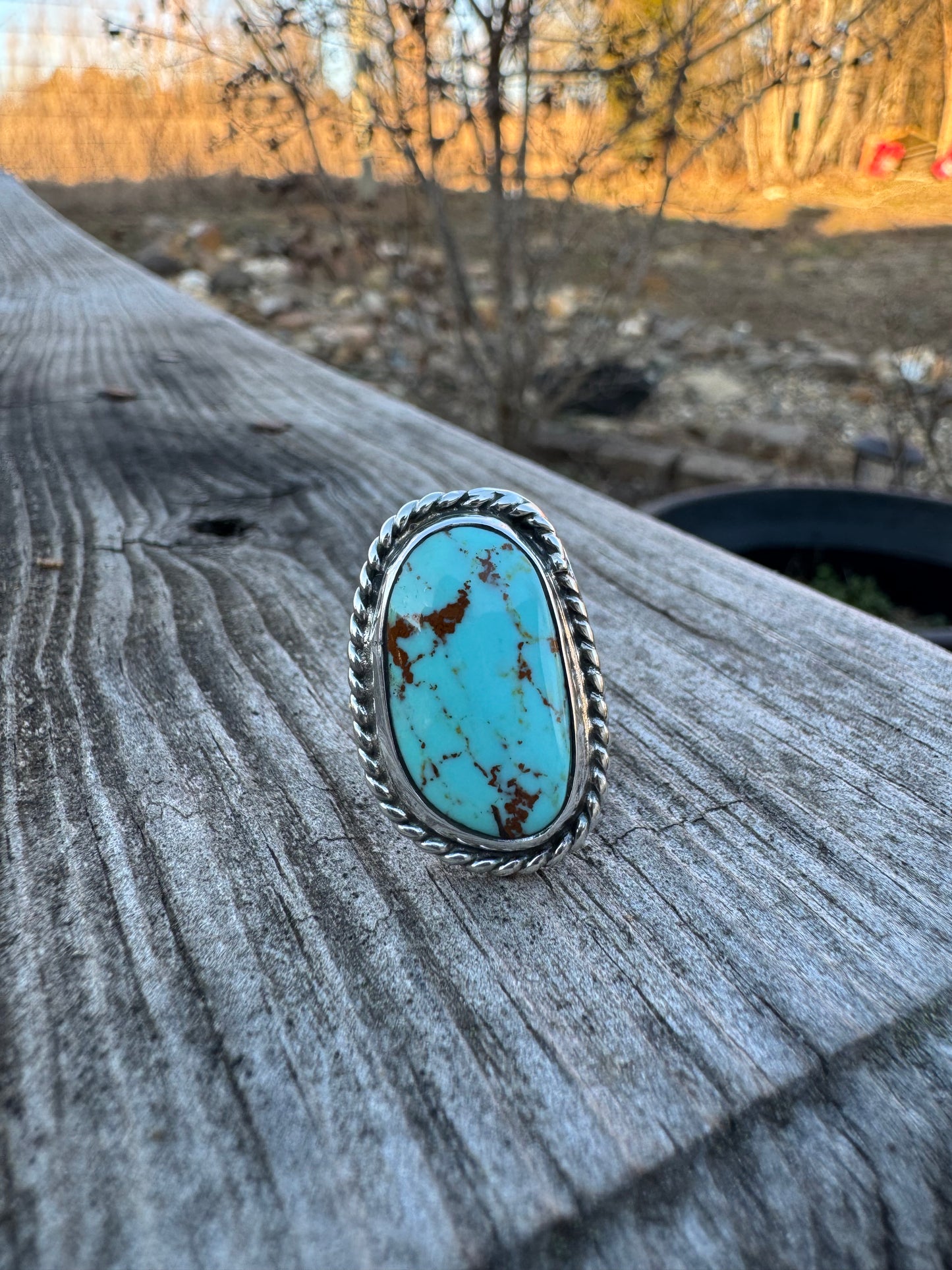 Light blue Tyrone Turquoise ring size 7